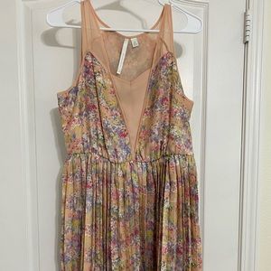Pink Floral Dress (Size 14)